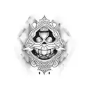 comedy tragedy  tattoo design idea