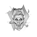 comedy tragedy  tattoo design idea