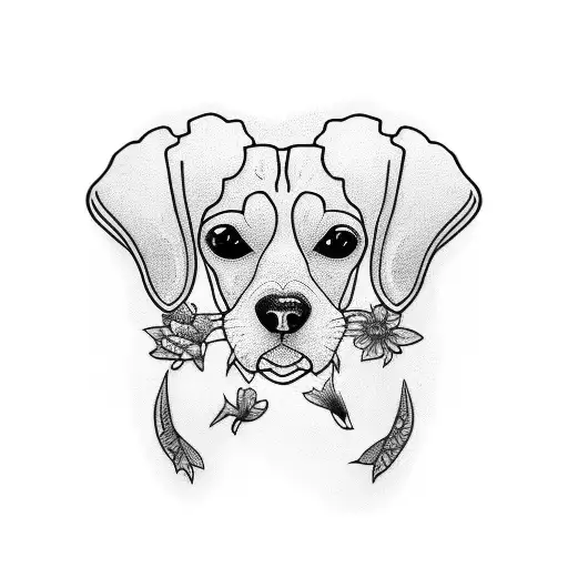 beagle tattoo design idea