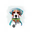 beagle tattoo design idea