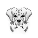 beagle tattoo design idea