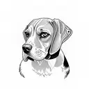 beagle tattoo design idea