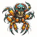jumping spider tattoo design idea
