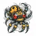 jumping spider tattoo design idea