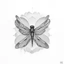 gothic dragonfly tattoo design idea