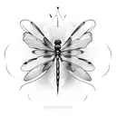 gothic dragonfly tattoo design idea