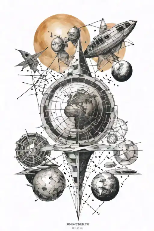 math, space, evolution, self-discovery.  tattoo design idea