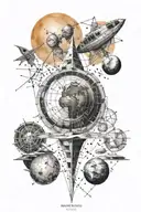 math, space, evolution, self-discovery.  tattoo design idea
