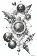 math, space, evolution, self-discovery.  tattoo design idea