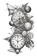 time, math, space, evolution, self-discovery tattoo design idea