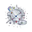 thread and needle tattoo design idea