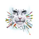 thread and needle tattoo design idea