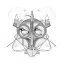 dressmaker with sewing kit tattoo design idea