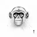 monkey banjo tattoo design idea