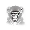 monkey banjo tattoo design idea