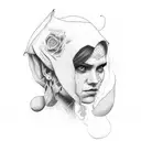 Womens fist tattoo design idea