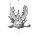 tribal easter egg tattoo design idea