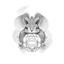 tribal easter egg tattoo design idea