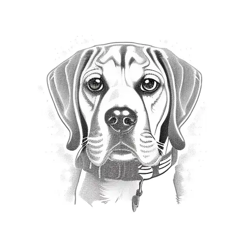beagle tattoo design idea