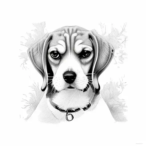 beagle tattoo design idea