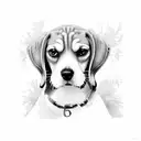 beagle tattoo design idea