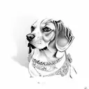 beagle tattoo design idea