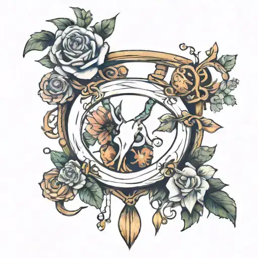 wishbone connected tattoo design idea