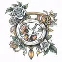 wishbone connected tattoo design idea