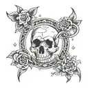 wishbone connected tattoo design idea