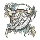 wishbone connected tattoo design idea