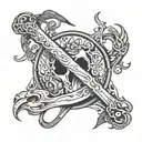 wishbone connected tattoo design idea