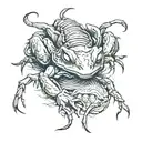 scorpion stings a frog tattoo design idea