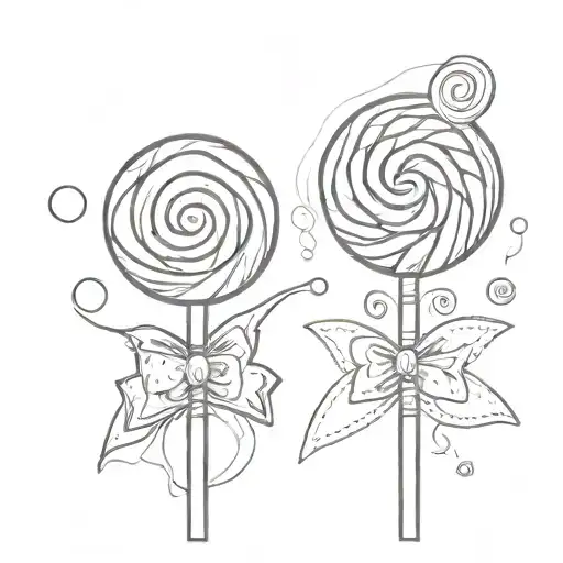 dum dum lollipop tattoo design idea