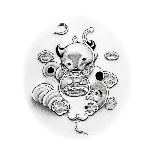 cookie and bailey  tattoo design idea