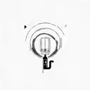 a man in a dark room with a flashlight tattoo design idea
