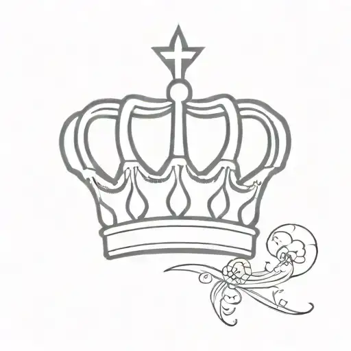 crown wiht J A tattoo tattoo design idea