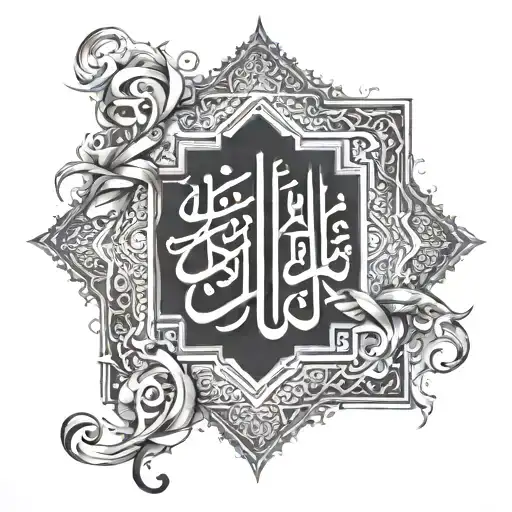 quran verses intertwined tattoo design idea