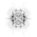 Pinstripes tattoo design idea