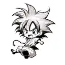 Kid goku tattoo design idea