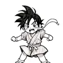 Kid goku tattoo design idea