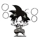 Kid goku tattoo design idea