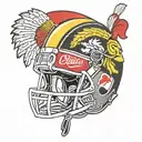 Iowa Hawkeye combination with Kansas City chiefs helmet tattoo design idea