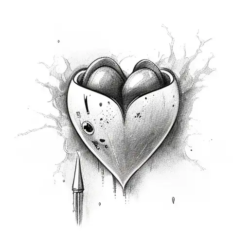 Crying Heart tattoo design idea