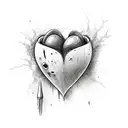 Crying Heart tattoo design idea