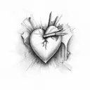 Crying Heart tattoo design idea