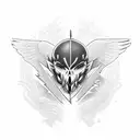 dagger with crows head hilt tattoo design idea