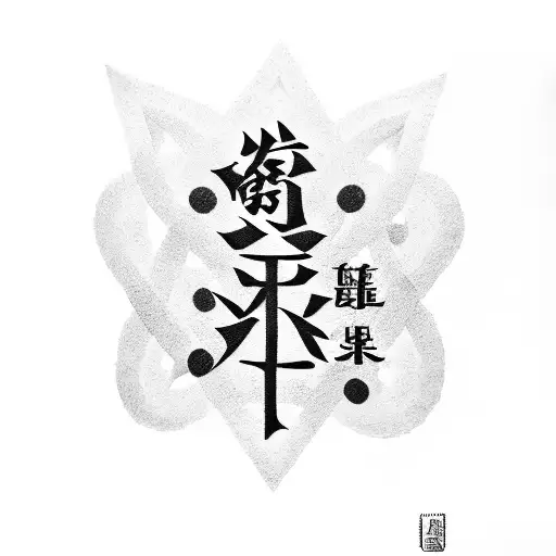 kanji love symbol tattoo design idea