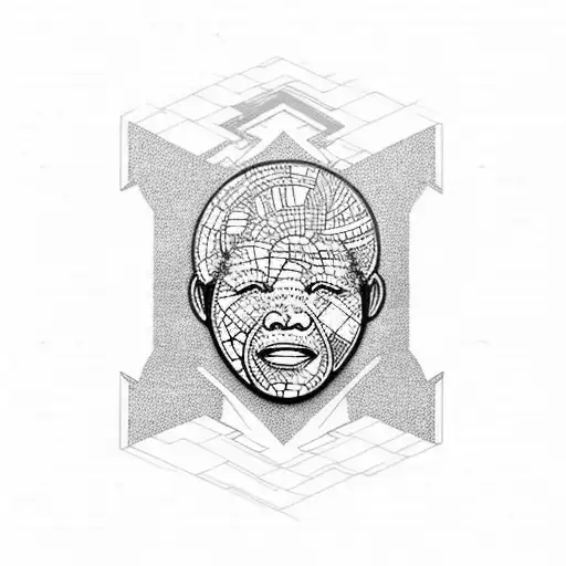 mandela with wake forest logo tattoo design idea