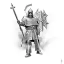 divine crusader tattoo design idea