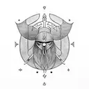 crow viking  tattoo design idea